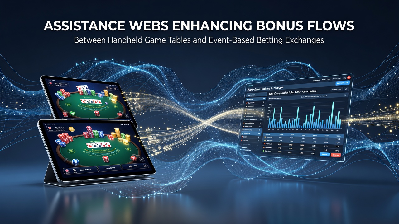 Illustration von vernetzten Support-Systemen in mobilen Casinos und Wettbörsen
