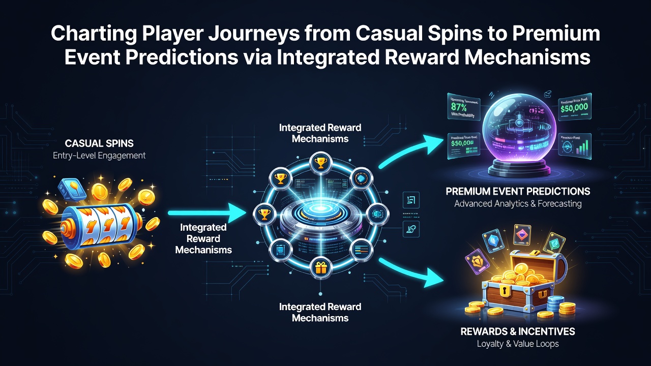 Visualisierung eines Spielerpfads von mobilen Slot-Sessions zu Live-Event-Vorhersagen mit integrierten Belohnungsstufen