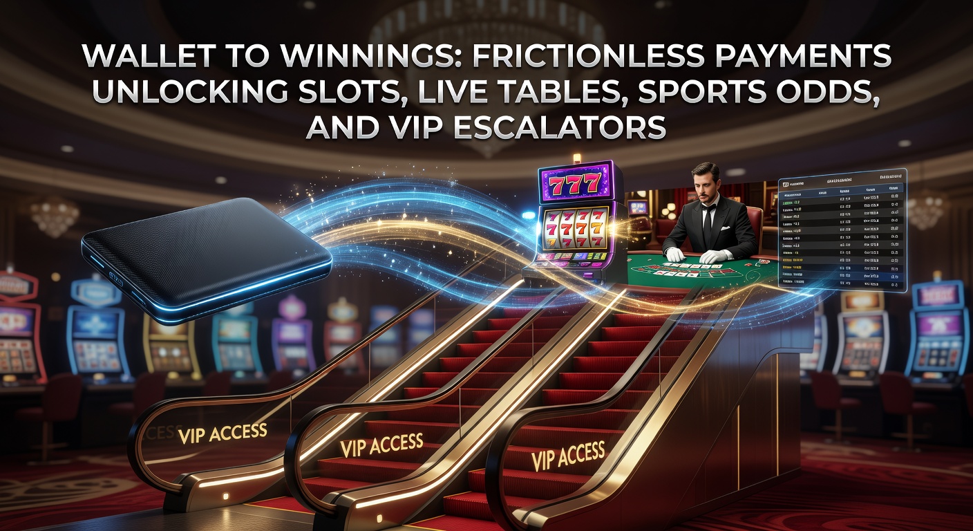 Digitale Wallet auf Smartphone, die nahtlos in ein Casino-Interface mit Slots und Sportwetten übergeht